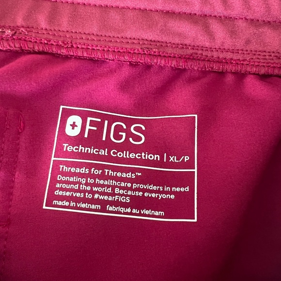 Figs Women's Jogger Scrub Pants- Dark Magenta - Picture 6 of 9